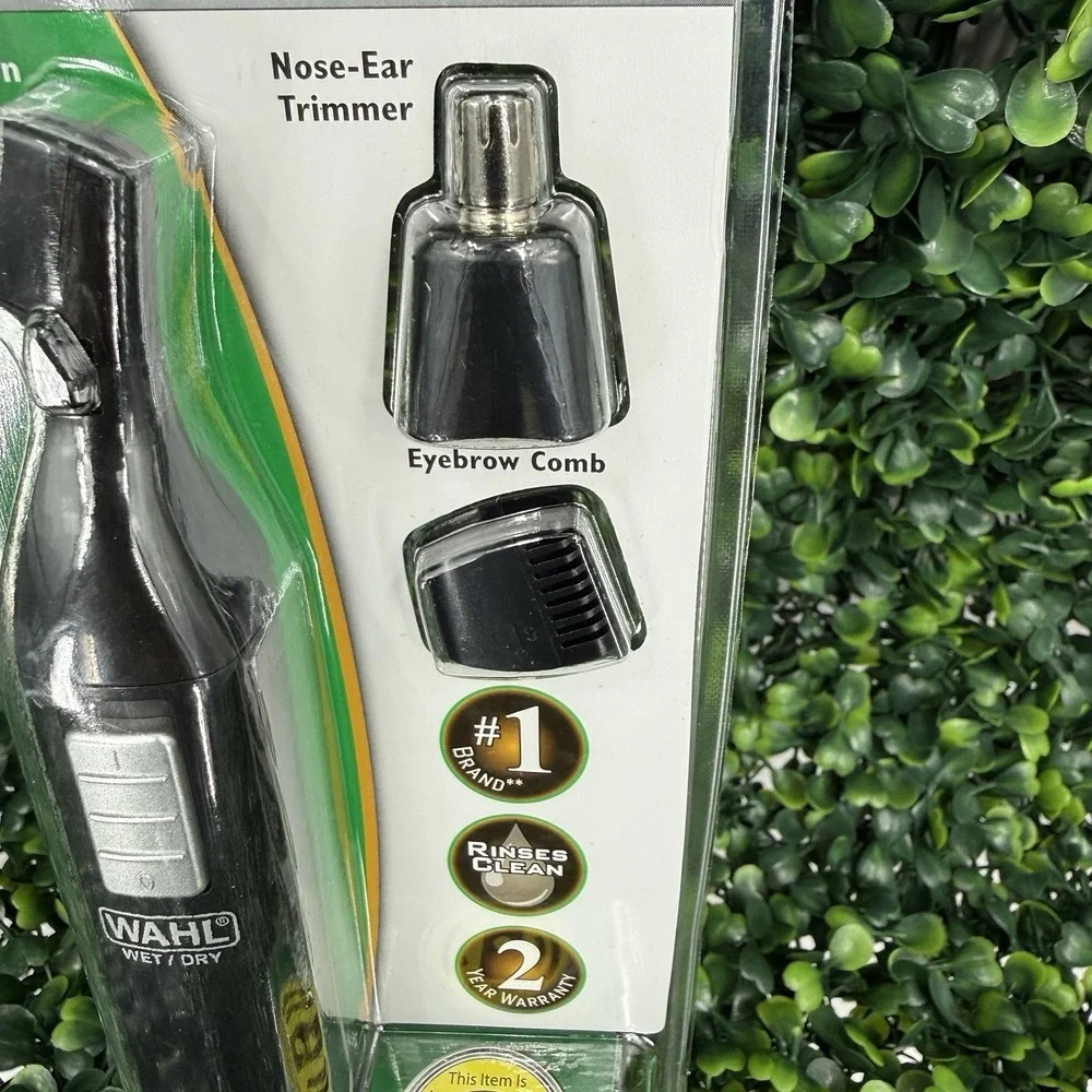 Wahl Nose Ear & Brow Wet/Dry Hair‎ Trimmer Rinsable Eyebrow Comb Grooming